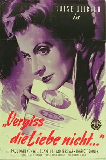 Vergiß die Liebe nicht poster